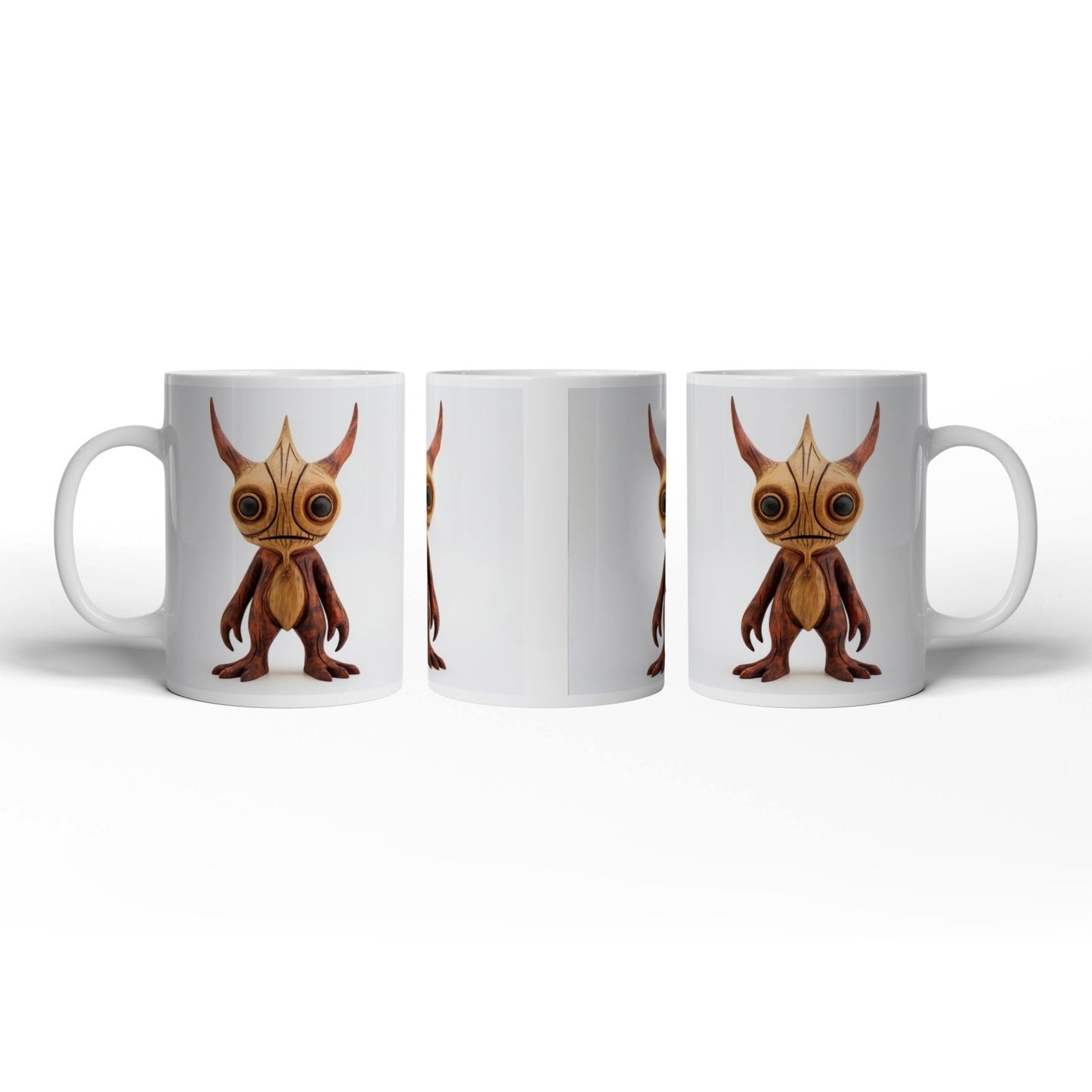 Motivtasse Ein hölzernes Wesen mit großen Augen und sanfter Seele. - deyoli