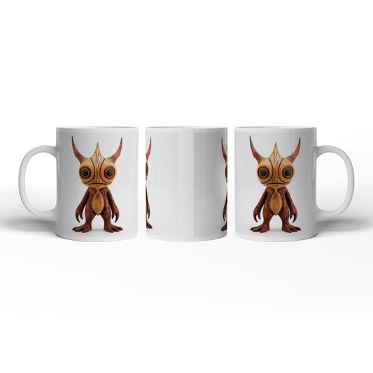 Motivtasse Ein hölzernes Wesen mit großen Augen und sanfter Seele. - deyoli