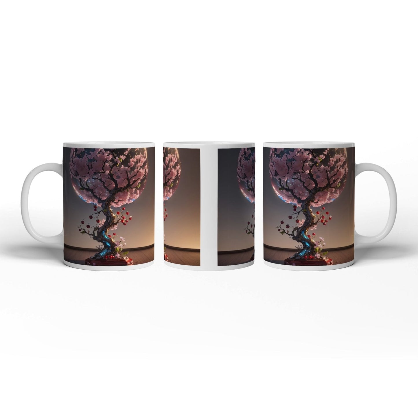 Motivtasse Ein Kirschbaum gefangen in gläserner Poesie. - deyoli