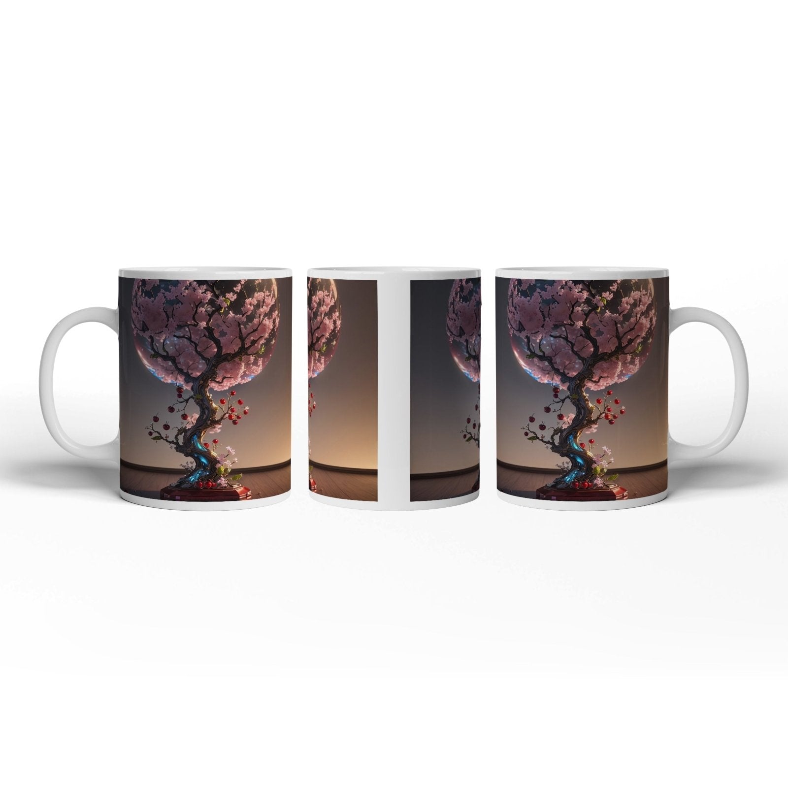 Motivtasse Ein Kirschbaum gefangen in gläserner Poesie. - deyoli