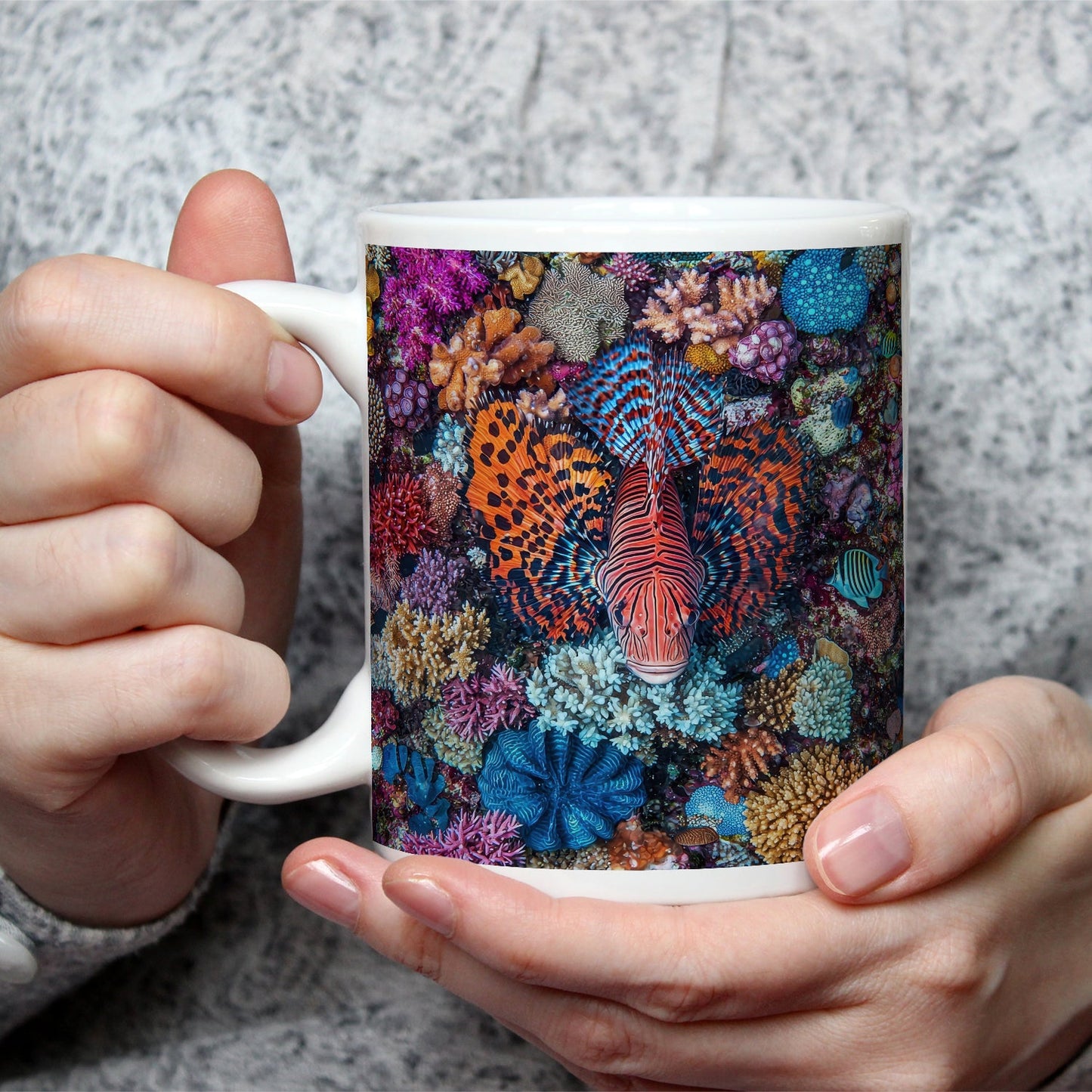 Motivtasse Ein Korallenmeer in Farbenrausch und Formenpracht. - deyoli