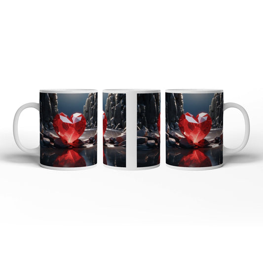 Motivtasse Ein leuchtendes Herz aus Kristall – Kraft in reiner Form. - deyoli