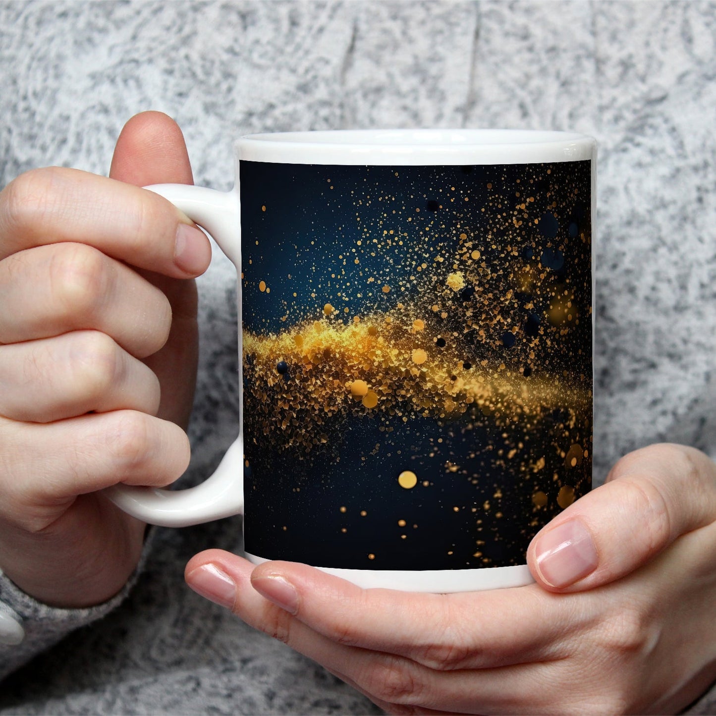 Motivtasse Ein Tanz aus Licht und Glanz im dunklen Kosmos. - deyoli