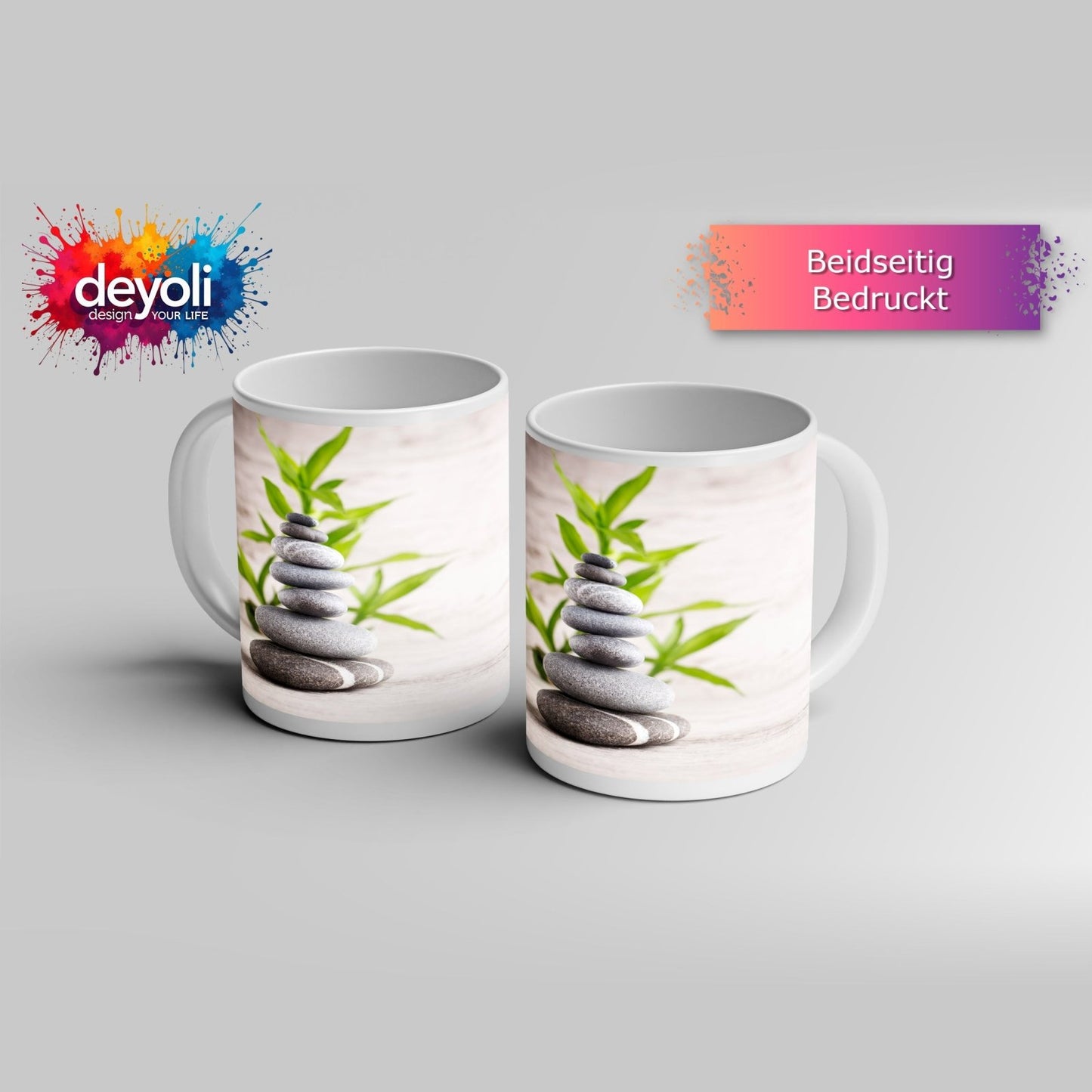 Motivtasse Eleganz der Stille – Harmonie in geschichteter Form. - deyoli