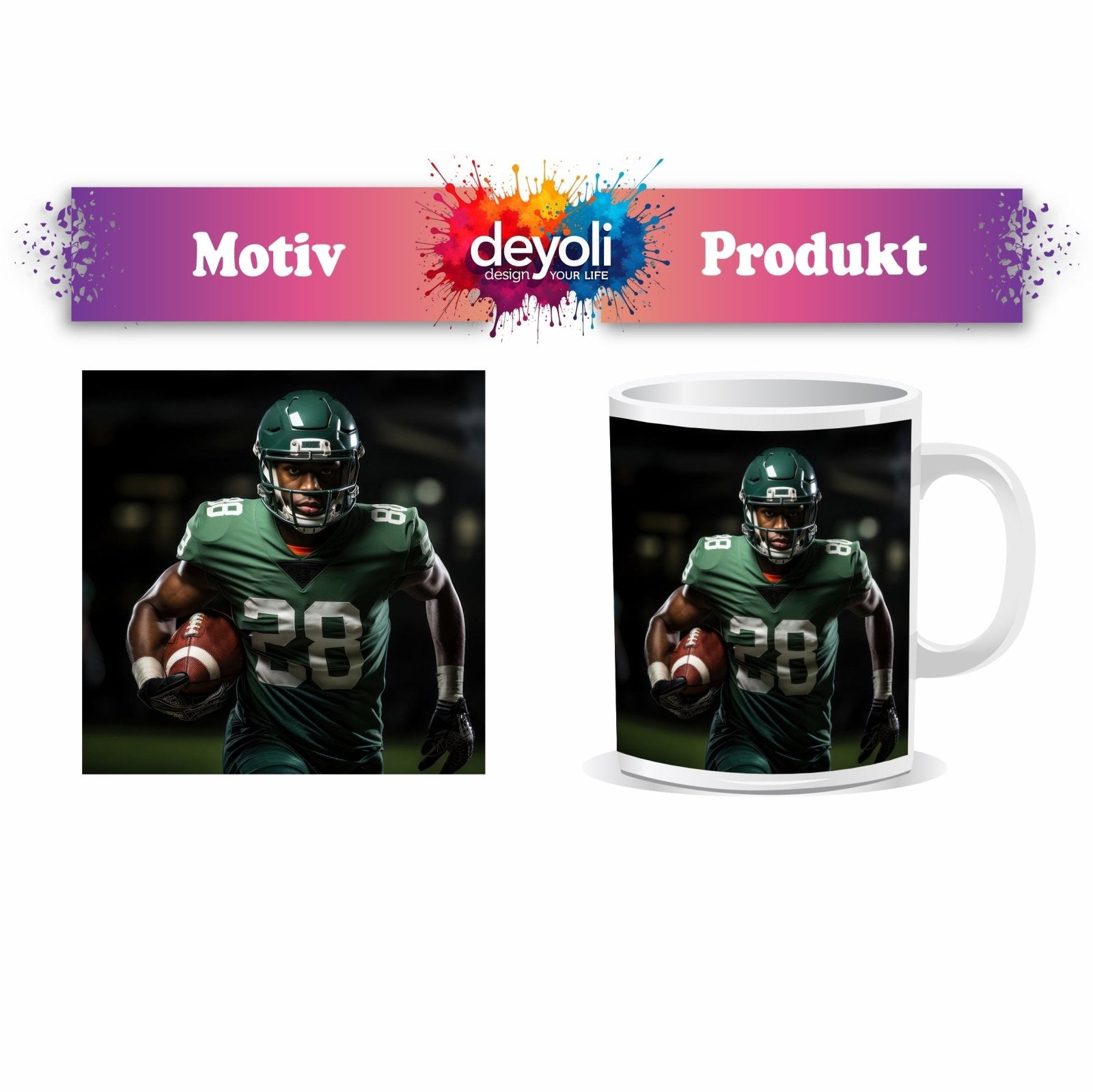 Motivtasse Entschlossen zum Ziel – voller Fokus, voller Kraft. - deyoli
