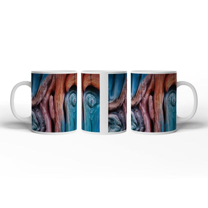 Motivtasse Farbenflut im Holz – Natur als lebendige Leinwand. - deyoli