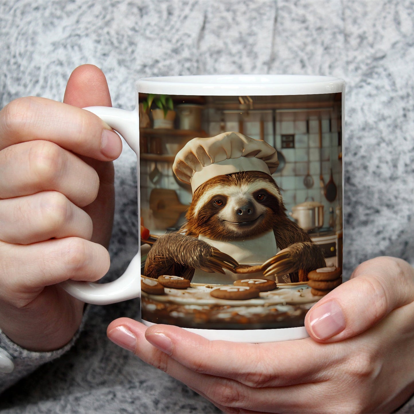 Motivtasse Faultierbäcker zaubert süße Träume in Zeitlupe. - deyoli