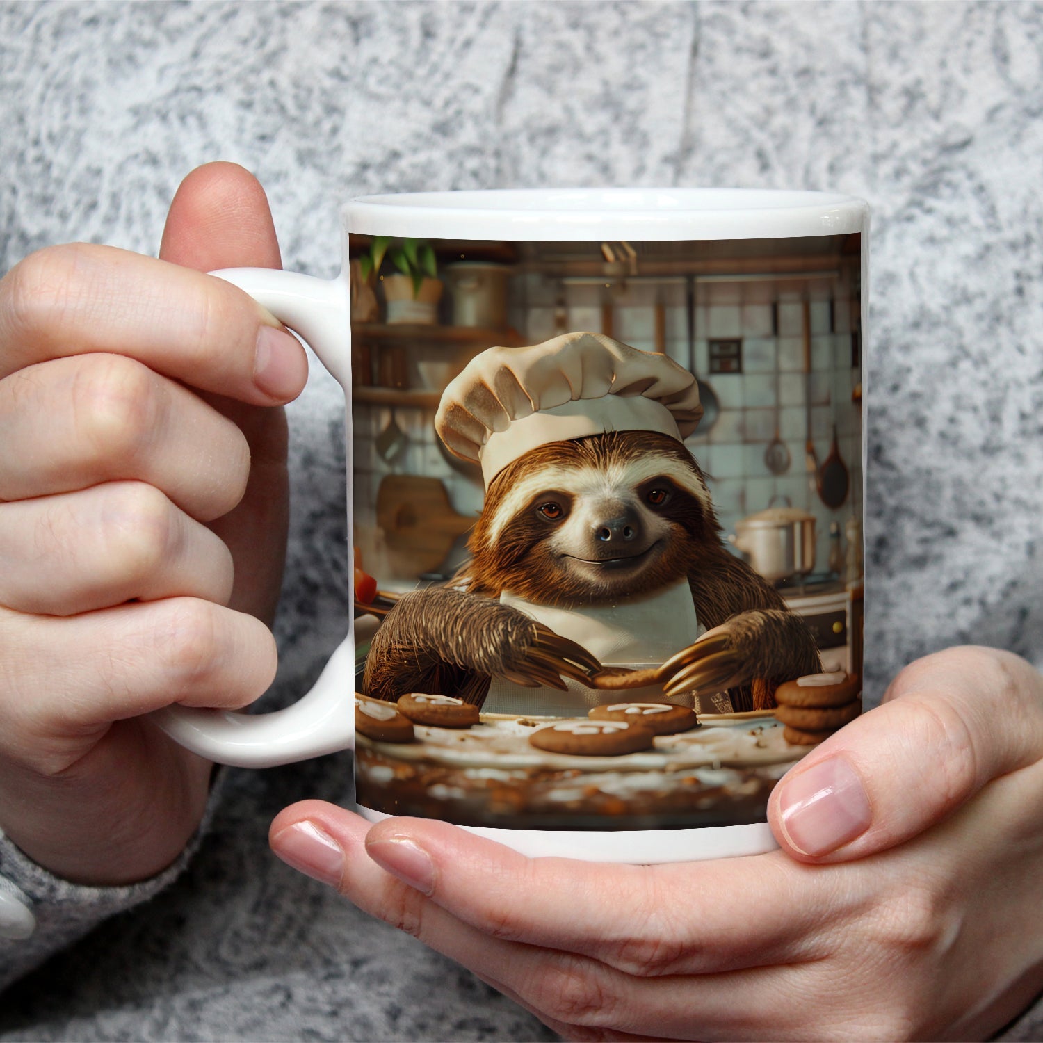 Motivtasse Faultierbäcker zaubert süße Träume in Zeitlupe. - deyoli