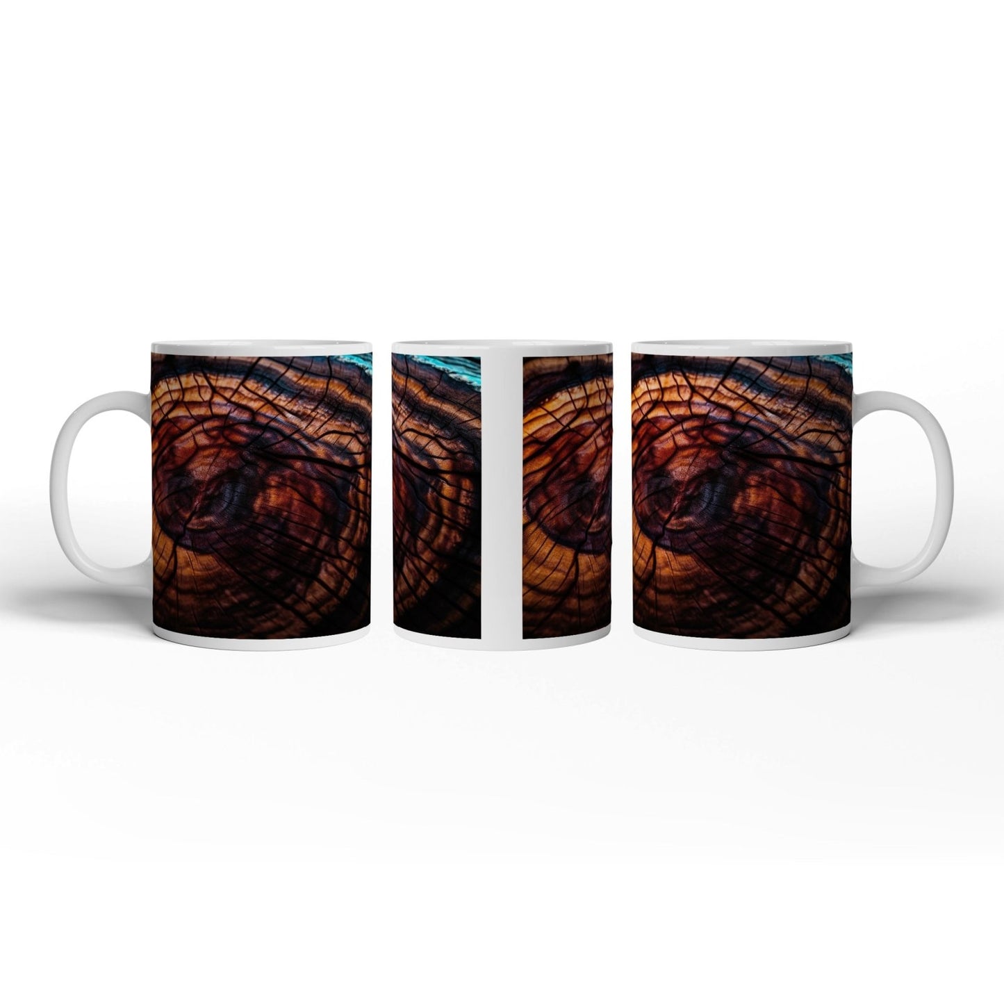 Motivtasse Feurige Maserung – Natur malt in Flammenfarben. - deyoli