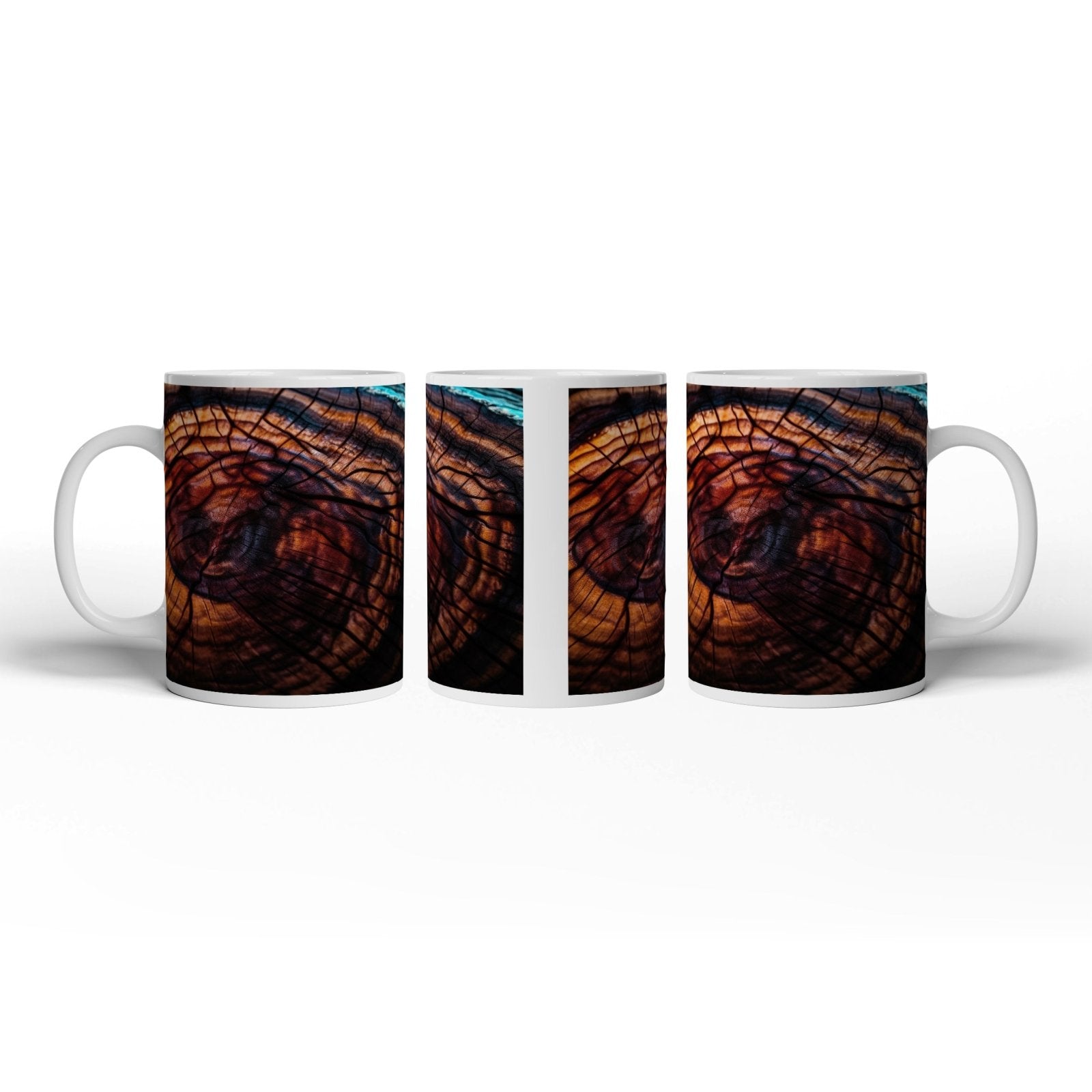 Motivtasse Feurige Maserung – Natur malt in Flammenfarben. - deyoli
