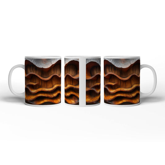Motivtasse Fließende Holzformen – Natur in sanfter Wellenbewegung. - deyoli