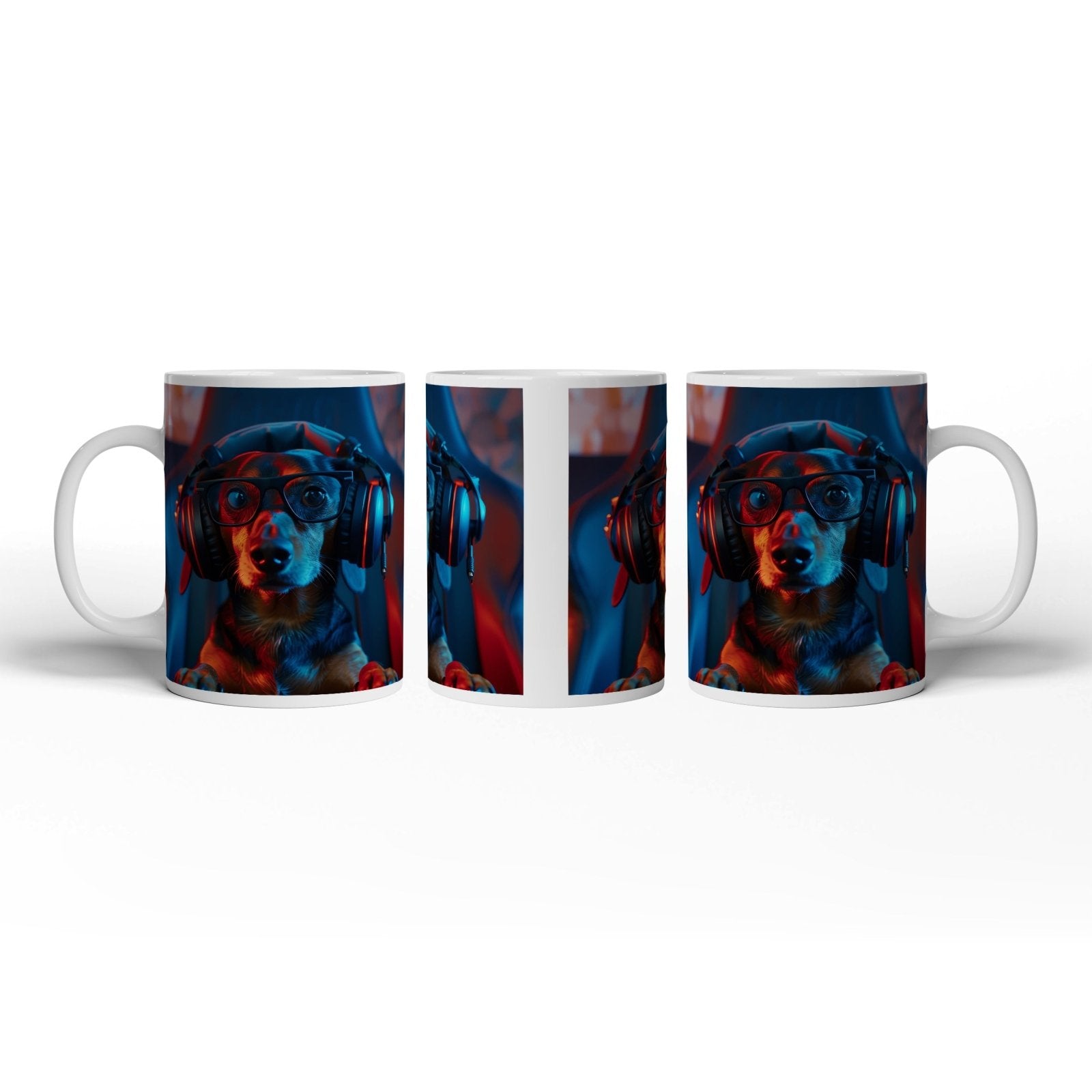 Motivtasse Gamer - Dackel – fokussiert, gestylt, bereit zu siegen. - deyoli