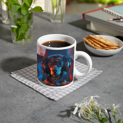 Motivtasse Gamer - Dackel – fokussiert, gestylt, bereit zu siegen. - deyoli