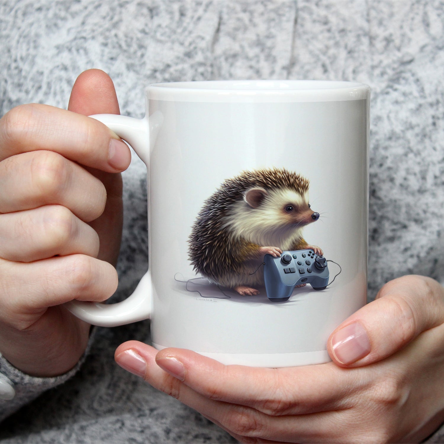 Motivtasse Gamer - Igel – stachlig, fokussiert, controllerfest im Griff. - deyoli