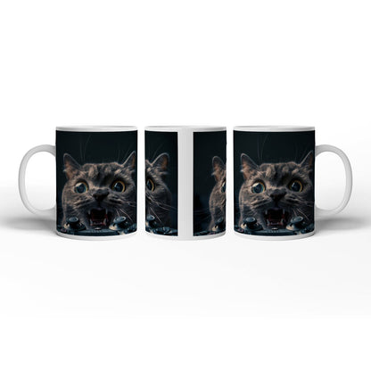 Motivtasse Gamer - Katze im Rage - Modus – Krallen statt Controller. - deyoli