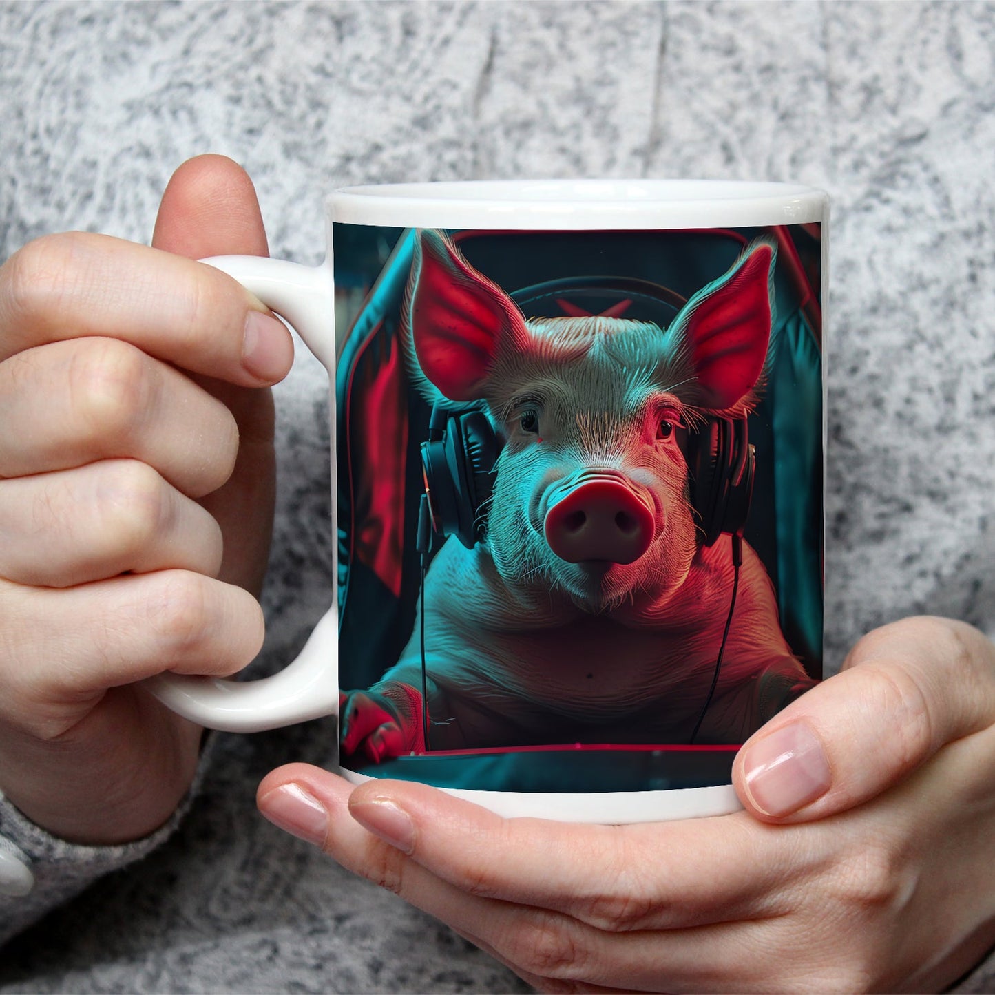 Motivtasse Gamer - Schwein – bereit für das nächste große Match. - deyoli