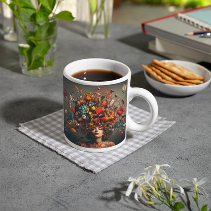 Motivtasse Gedankenchaos als leuchtendes Feuerwerk der Fantasie. - deyoli