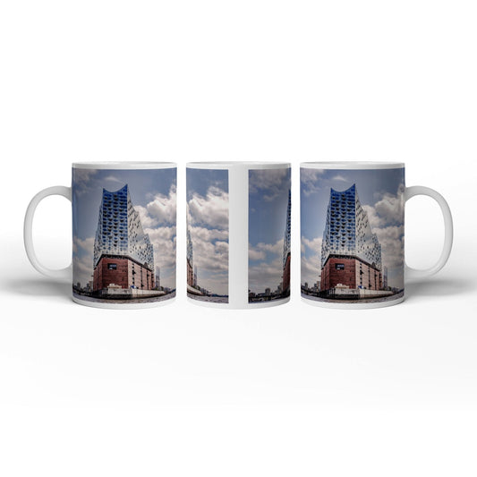 Motivtasse Gläserne Wellen – die Elbphilharmonie am Hafenrand. - deyoli
