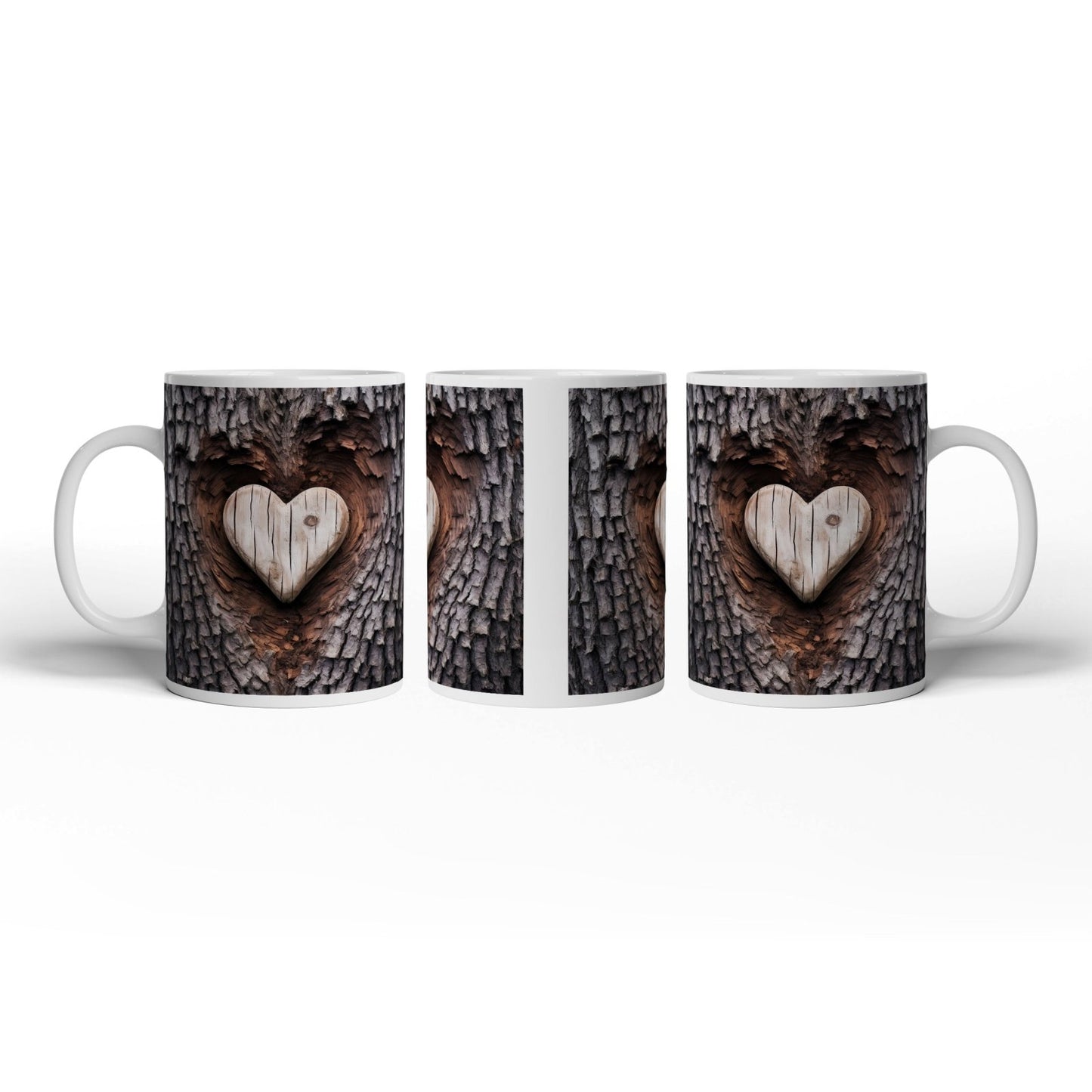 Motivtasse Handwerk der Natur – geschnitzte Liebe im Baumherz. - deyoli
