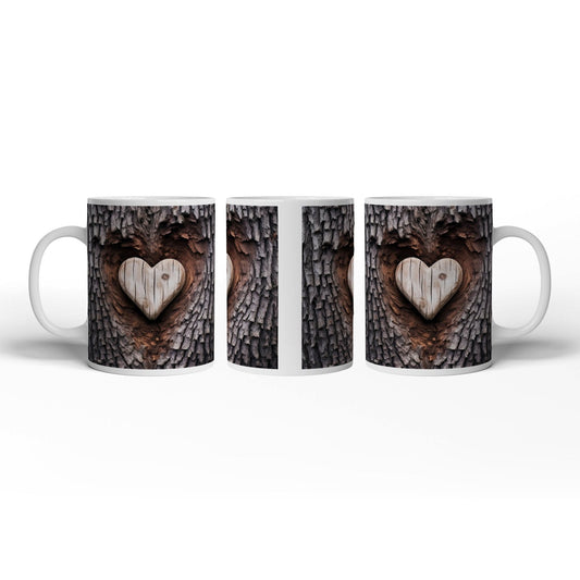 Motivtasse Handwerk der Natur – geschnitzte Liebe im Baumherz. - deyoli
