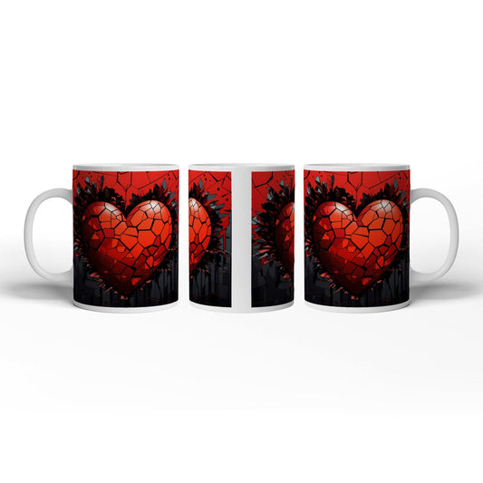 Motivtasse Herzexplosion in Rot – Liebe trifft auf Rebellion. - deyoli