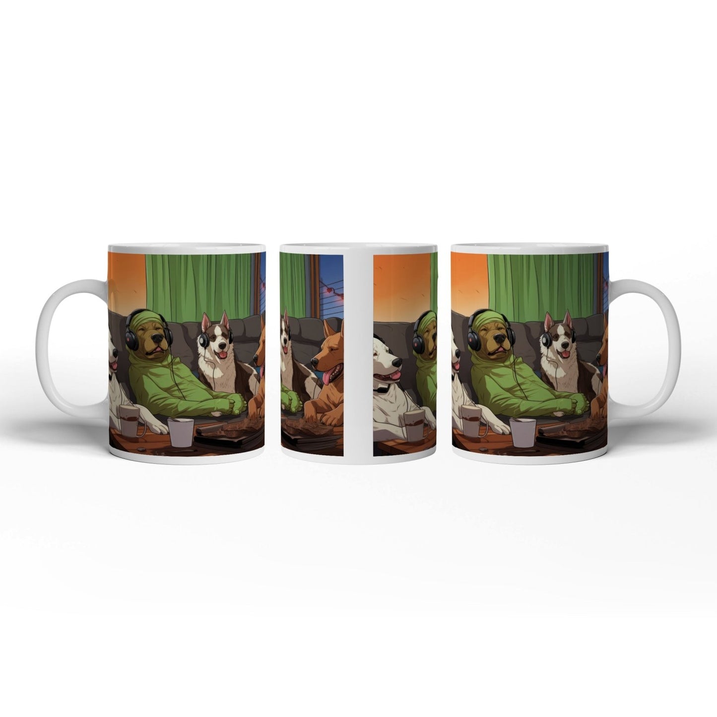 Motivtasse Hundeclique im Gaming - Fieber – Headsets, Snacks, Teamgeist. - deyoli