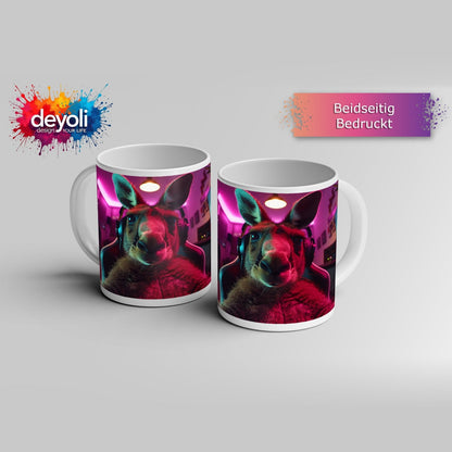 Motivtasse Känguru - Zock – bereit für jedes virtuelle Rennen. - deyoli