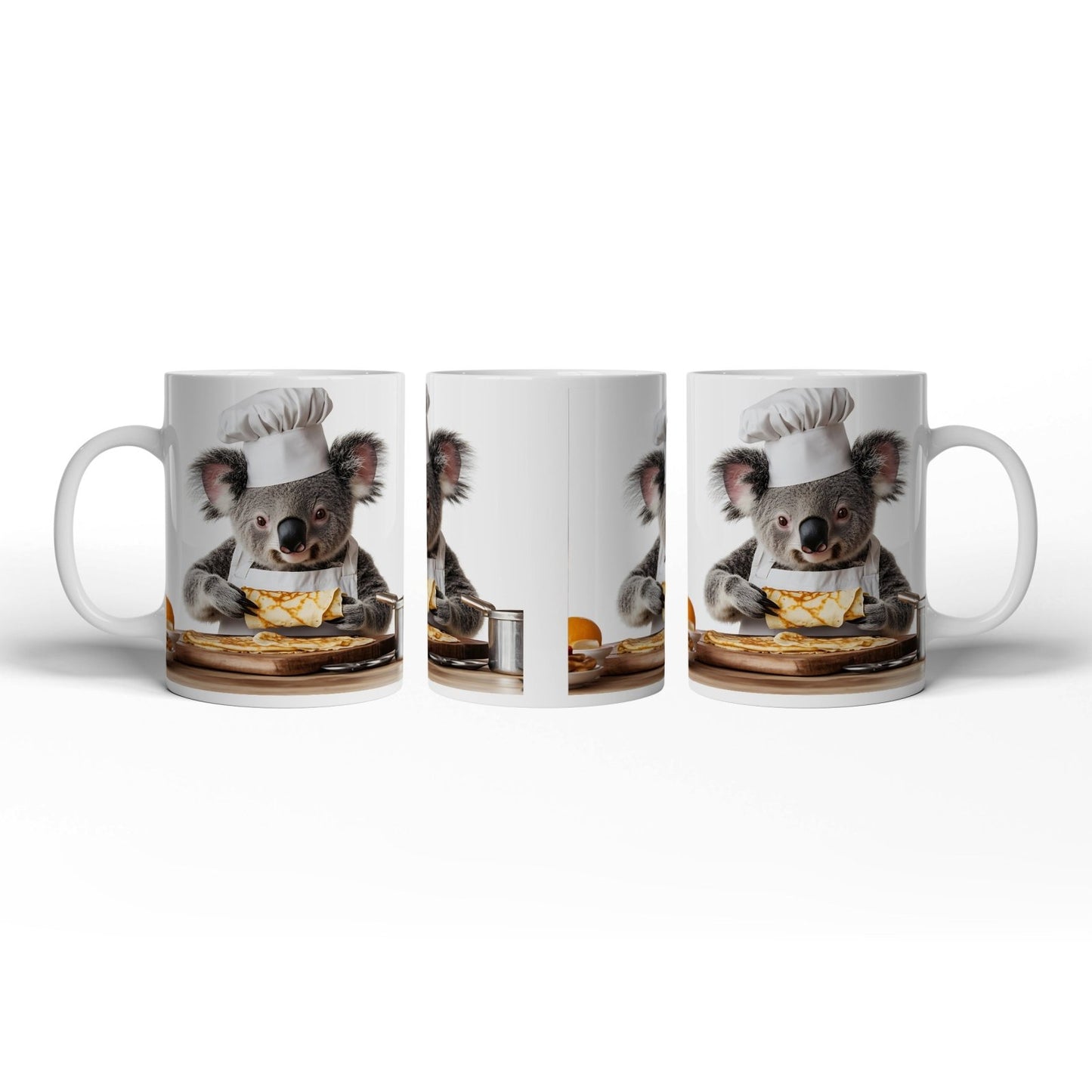 Motivtasse Koala - Koch zaubert Pfannkuchen mit Liebe und Präzision. - deyoli