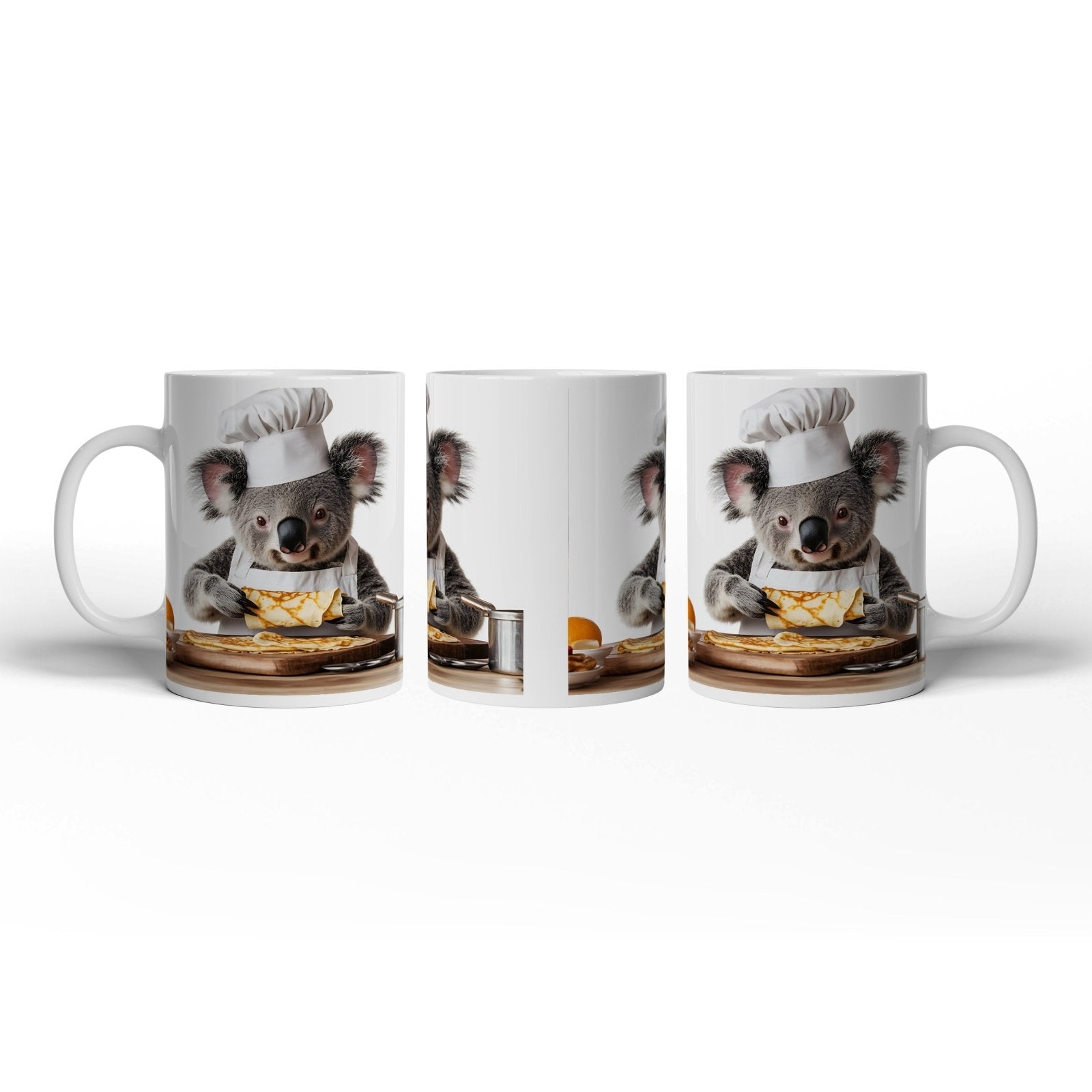 Motivtasse Koala - Koch zaubert Pfannkuchen mit Liebe und Präzision. - deyoli