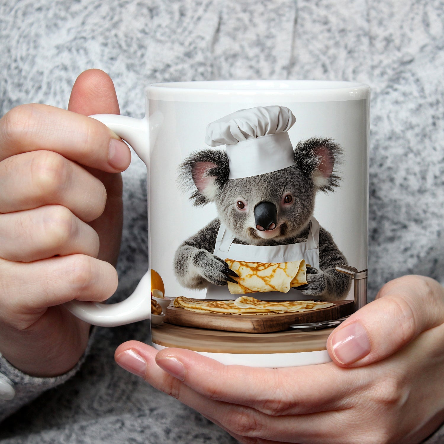 Motivtasse Koala - Koch zaubert Pfannkuchen mit Liebe und Präzision. - deyoli