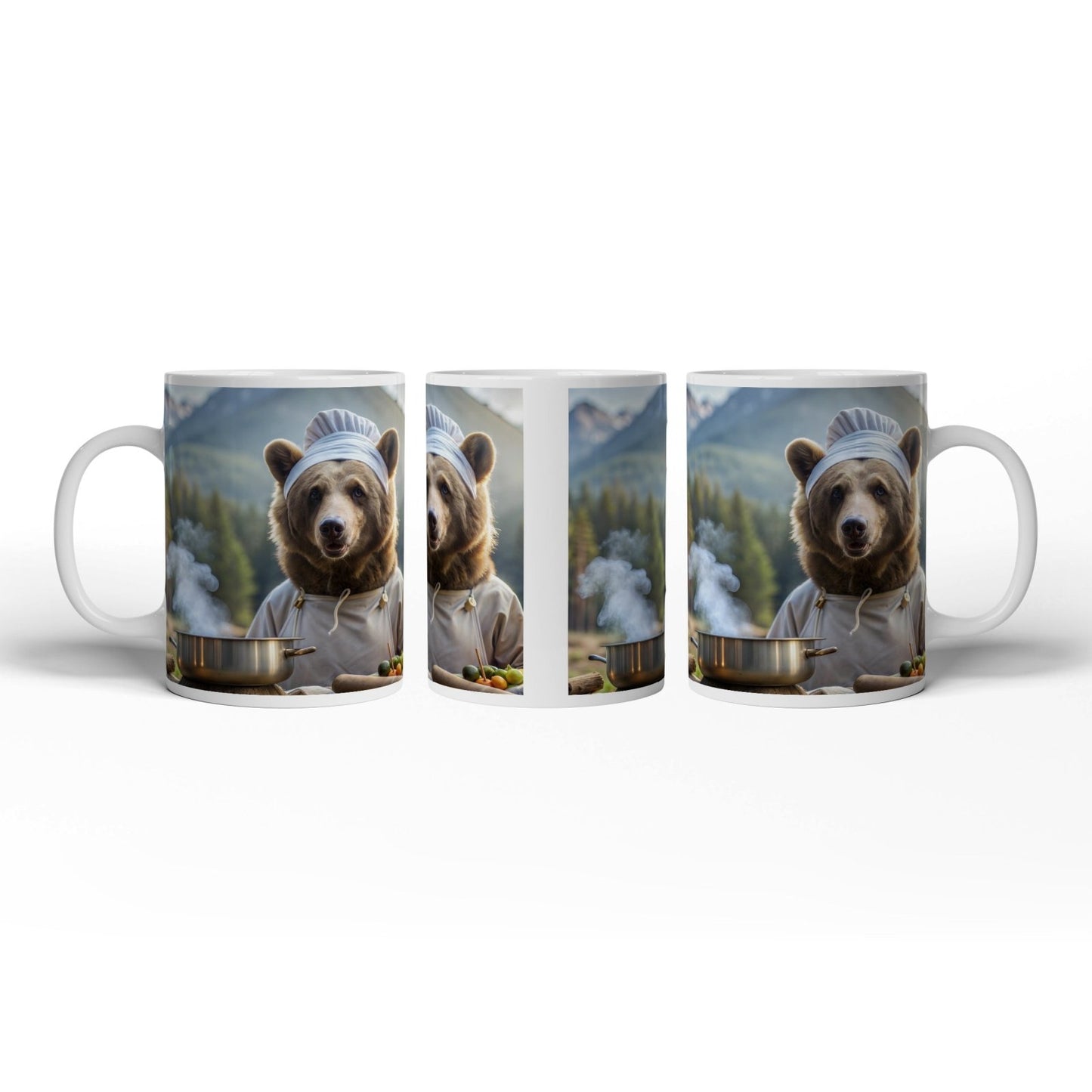 Motivtasse Kochbär in den Bergen – Natur trifft auf feine Küche. - deyoli