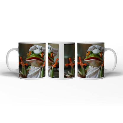 Motivtasse Kochender Frosch in Aktion – ein Sprung ins Aroma. - deyoli