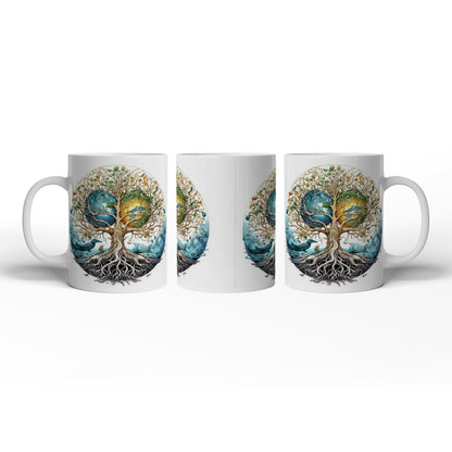 Motivtasse Kosmischer Lebensbaum, verwoben mit Himmel und Erde. - deyoli