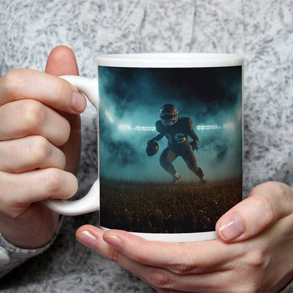 Motivtasse Kraft in Bewegung – ein Moment vor dem großen Spiel. - deyoli