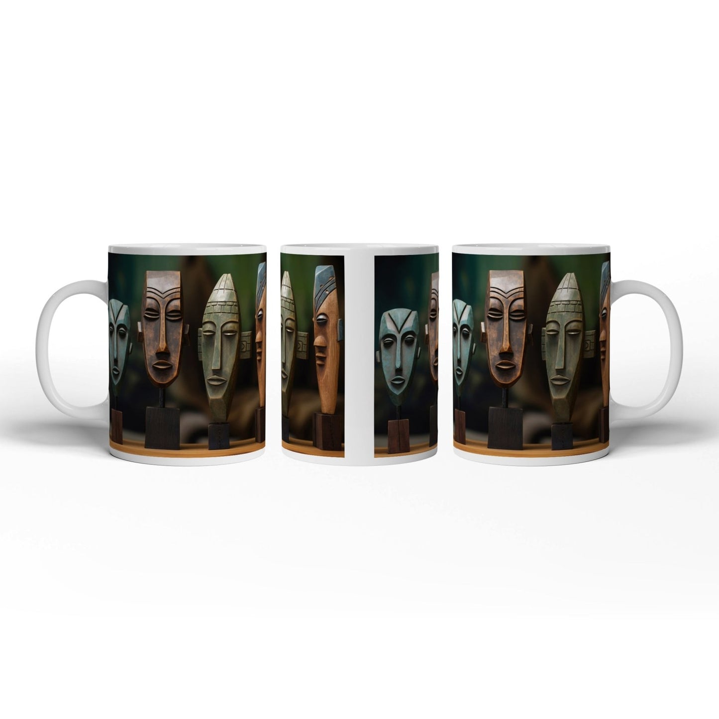 Motivtasse Kunstvolle Masken erzählen Geschichten in stiller Präsenz. - deyoli