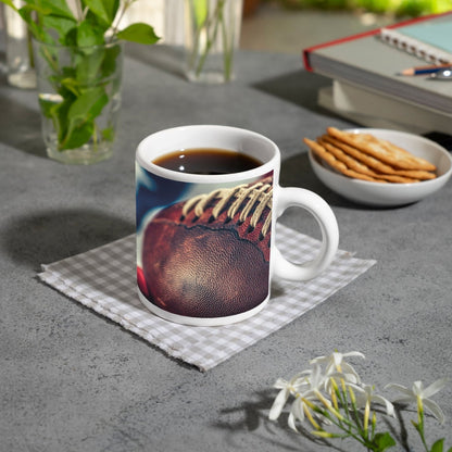 Motivtasse Leder, Naht, Geschichte – Football ganz nah. - deyoli