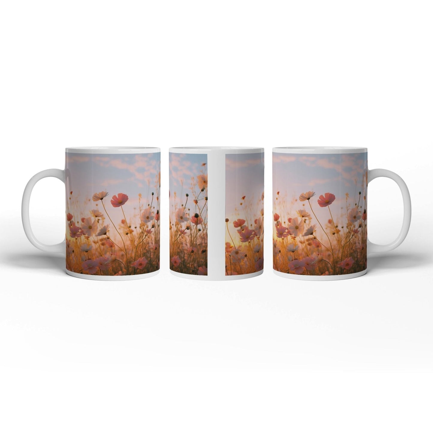Motivtasse Leichte Blüten tanzen im sanften Abendlicht des Sommers. - deyoli