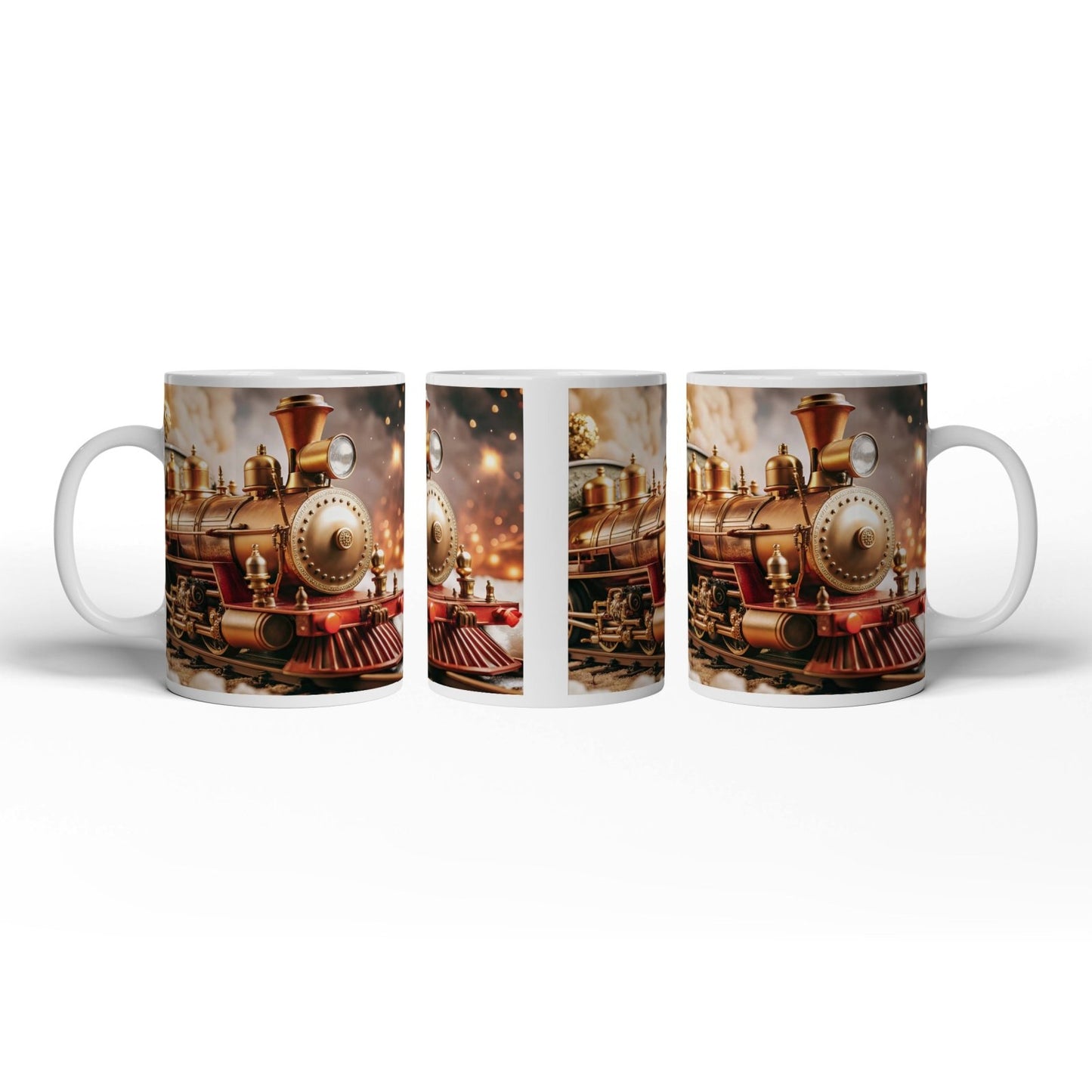 Motivtasse Magische Lokomotive dampft durch ein Märchen aus Licht. - deyoli