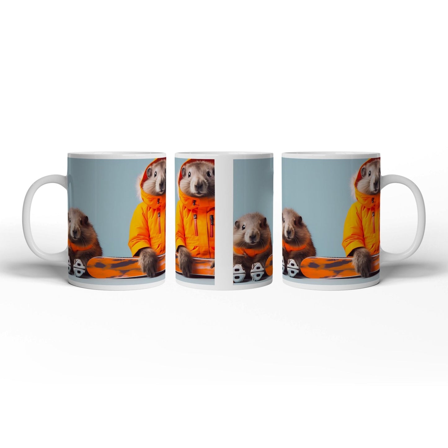 Motivtasse Murmeltier - Duo bereit für den großen Pistenabflug. - deyoli