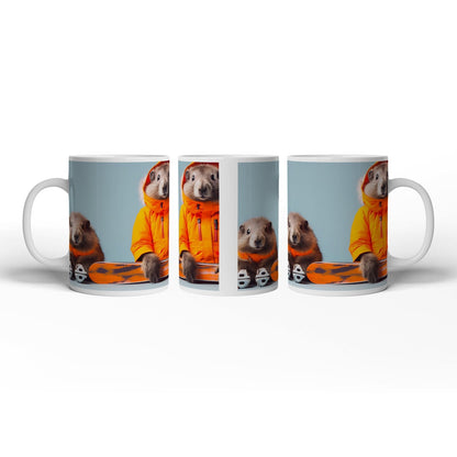 Motivtasse Murmeltier - Duo bereit für den großen Pistenabflug. - deyoli