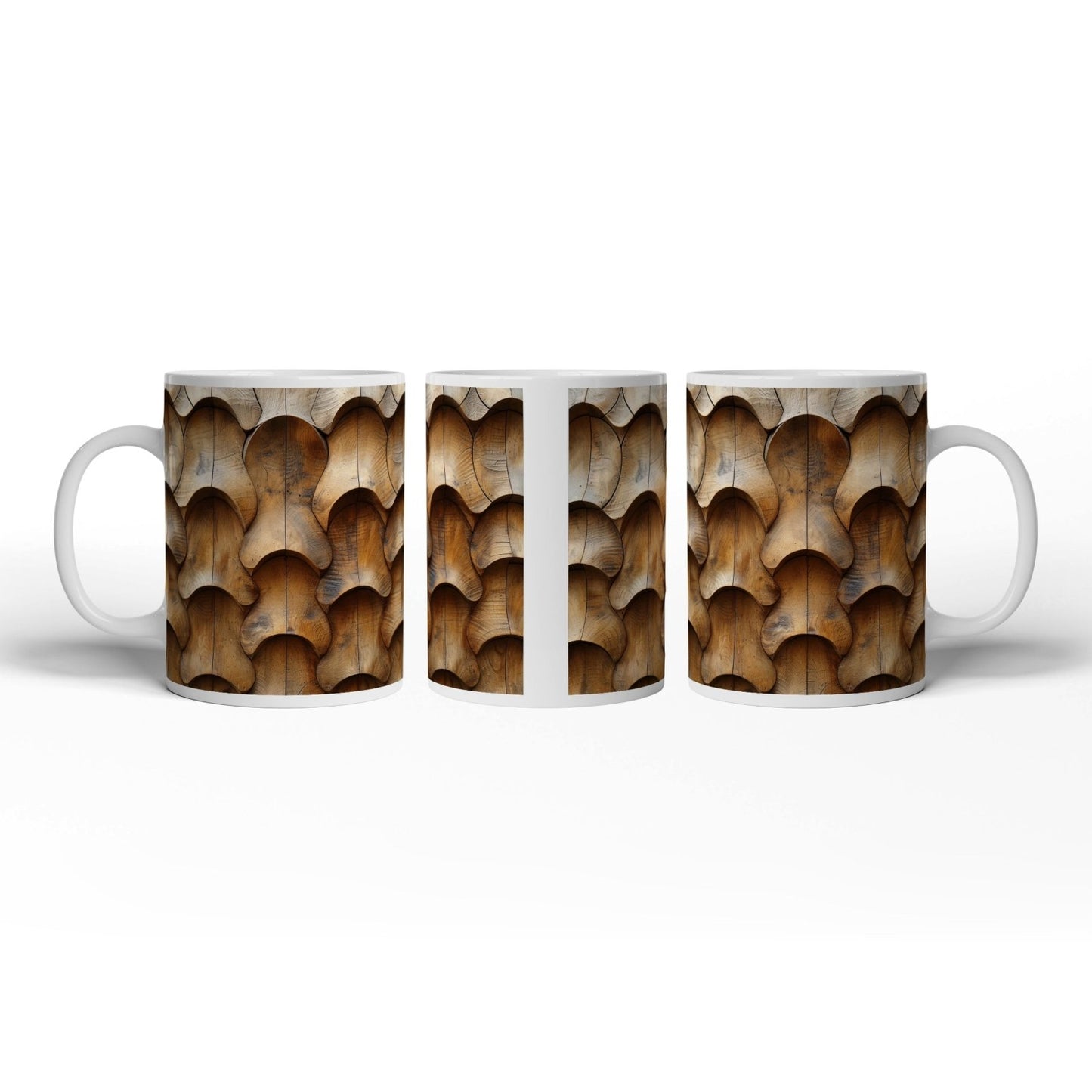 Motivtasse Organische Muster – geschnitztes Holz in weicher Bewegung. - deyoli
