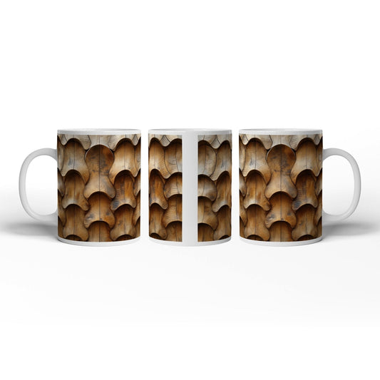 Motivtasse Organische Muster – geschnitztes Holz in weicher Bewegung. - deyoli