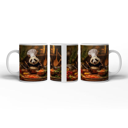 Motivtasse Panda - Chefkoch – Genuss mit Bambus und Gemüse. - deyoli