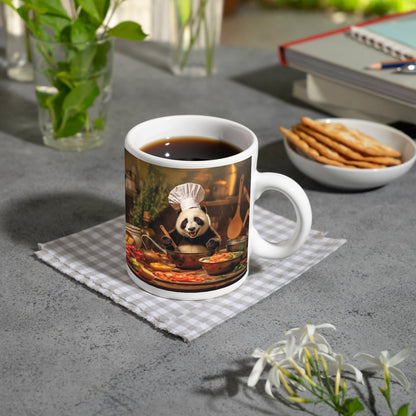 Motivtasse Panda - Chefkoch – Genuss mit Bambus und Gemüse. - deyoli