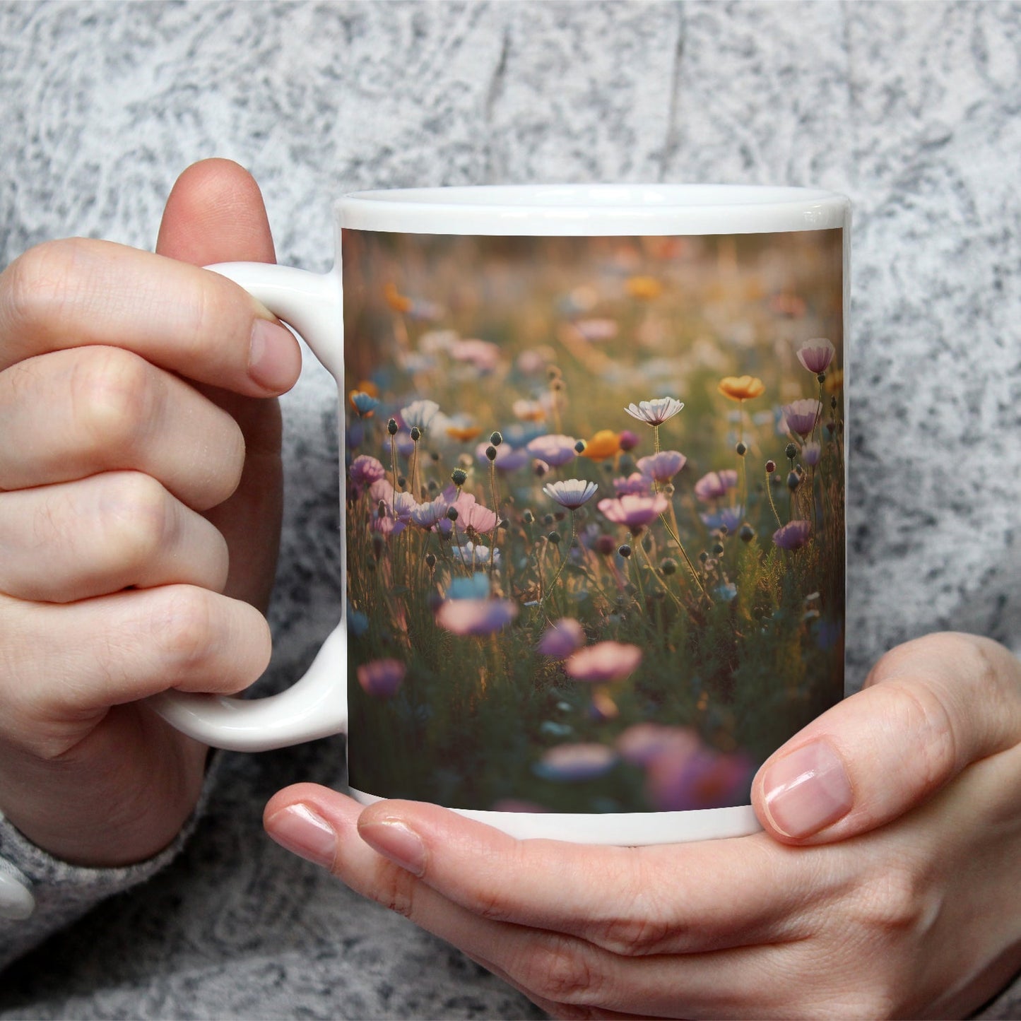 Motivtasse Pastellträume tanzen im sanften Licht der Morgenröte. - deyoli