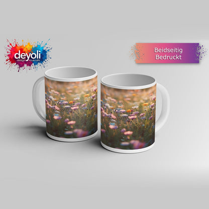 Motivtasse Pastellträume tanzen im sanften Licht der Morgenröte. - deyoli
