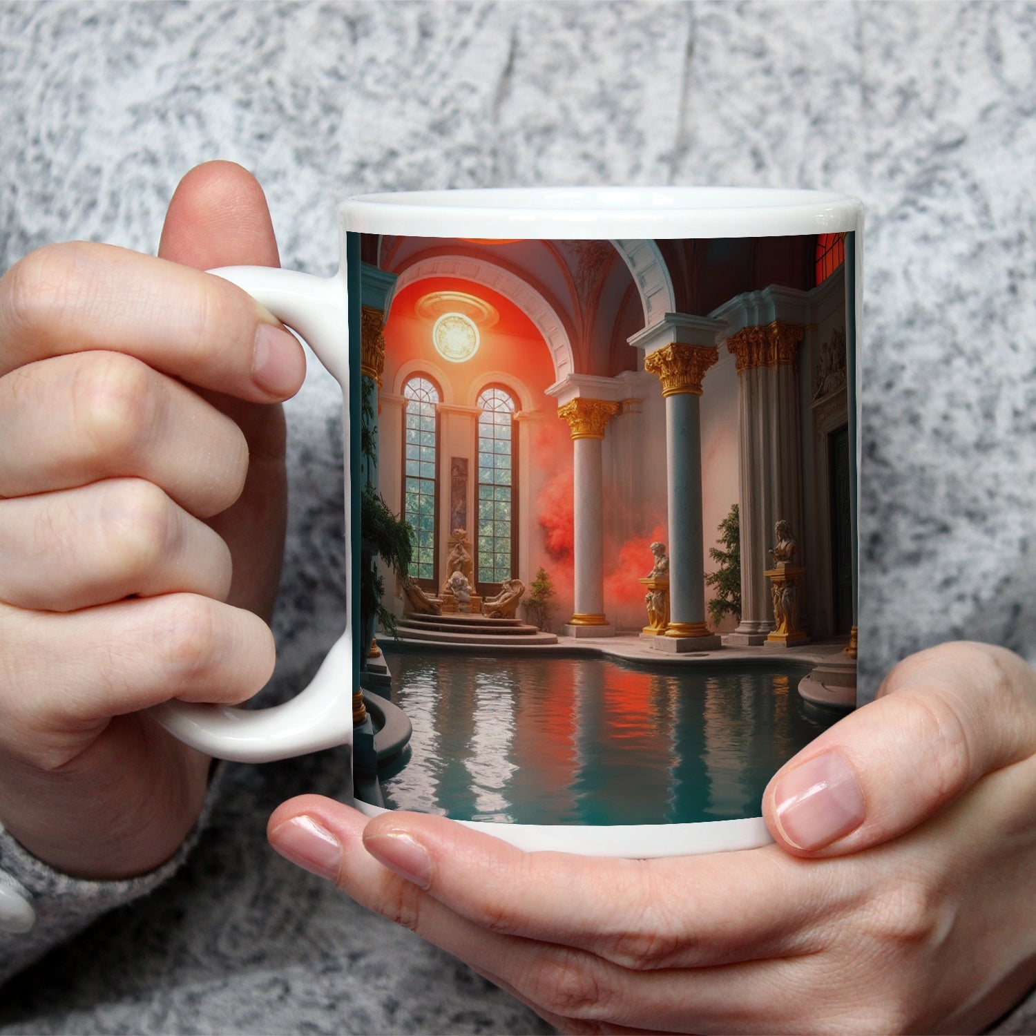 Motivtasse Prunk und Glanz umgeben das mystische Badegemach. - deyoli