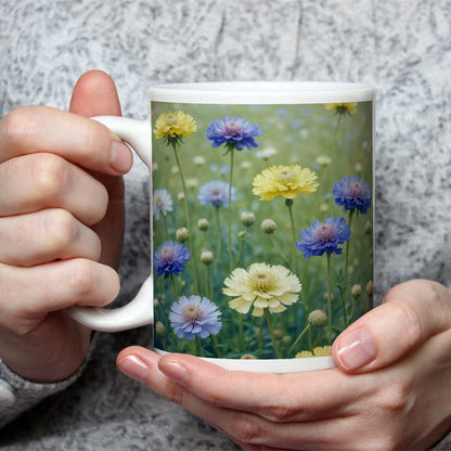 Motivtasse Sonnige Wiesenblüten flüstern vom Sommer im Wind. - deyoli