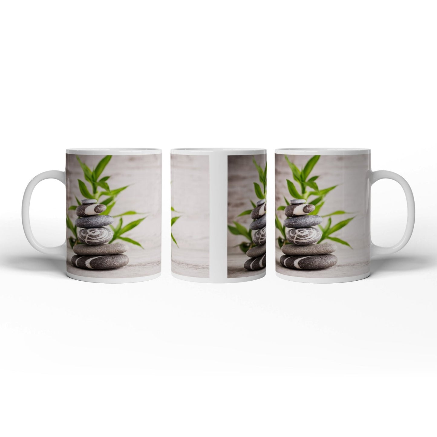 Motivtasse Stein für Stein – Zen in vollendeter Balance. - deyoli