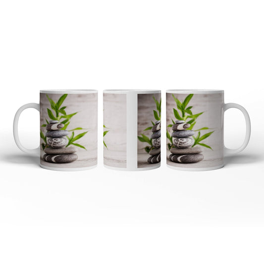 Motivtasse Stein für Stein – Zen in vollendeter Balance. - deyoli